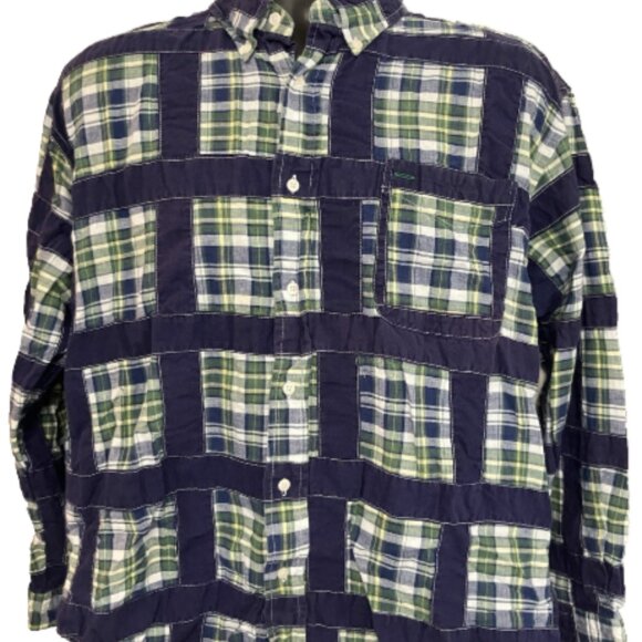 Tommy Hilfiger Mens Large Multicolor Long Sleeve Plaid Flannel Button Down Shirt - Picture 1 of 13